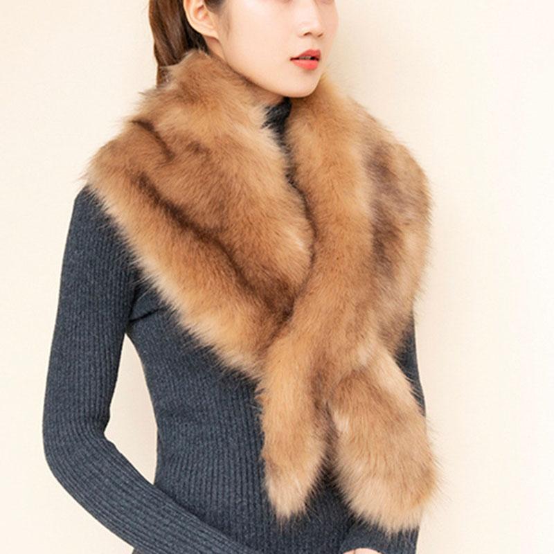 Luxe Sjaal Decor Vrouwelijke Nekkraag Wraps Faux Vossenbont Kraag Nepbont Sjaals