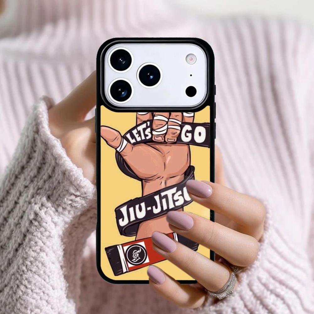 BJJ Brazilian Jiu Jitsu Bumper Phone Case For Apple iPhone 17 Air 16E 15 14 Plus 13 12 11 Pro Max Mini Funda Cover
