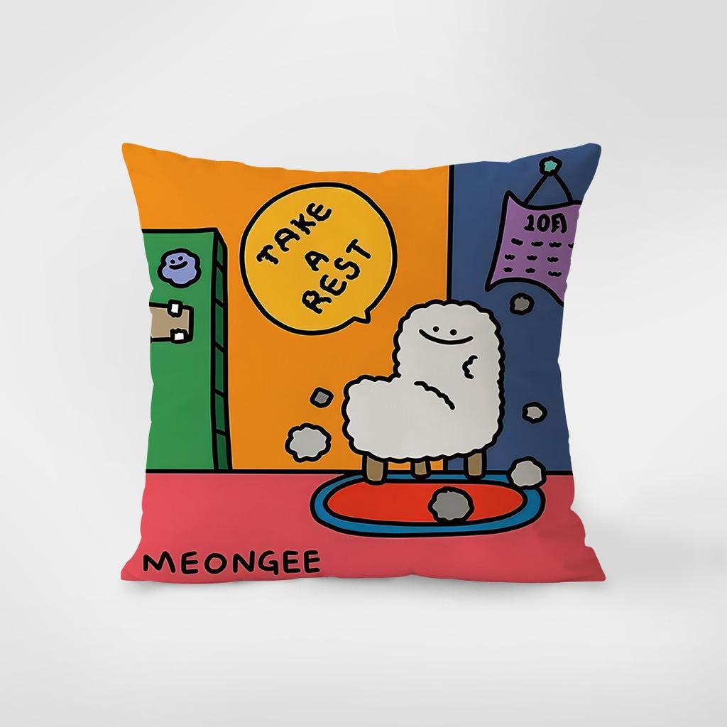 Cartoon Modern Simple Pillowcase Dormitory Decoration Office Living Room Home Pillowcase