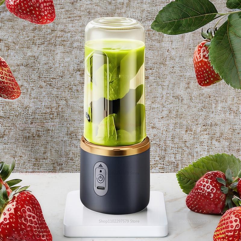 Tragbare elektrische Mixermaschine 6 Klingen Kabellos Tragbar Entsafter Doppelbecher Multifunktions-Entsafter Küchenwerkzeuge