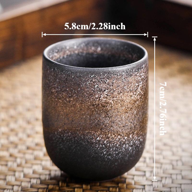 128ml New Handmade Rough Ceramic Tea Coffee Cup Japanese Vintage Style Mug for Kung Fu Tea/Sake & Daily Coffee Cup Ceramic Cup