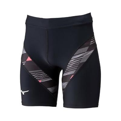MTC Racing Tights Half, Moisture-Wicking, Quick-Drying, Unisex, Black, Size M (U2MBD013)