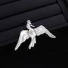 Bust Matte Plain Gold Peace Dove Brooch Light Luxury High Sense Metal Style Fashion Temperament Pin Female