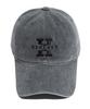 Hebeles Simple Logo Embroidered Pigment Washed Ball Cap - Charcoal