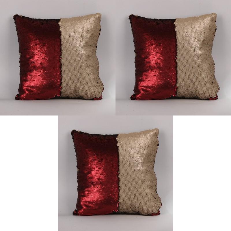 Glitter Pillowcase With Sequins Cotton And Suede For Sofa Bed Decor