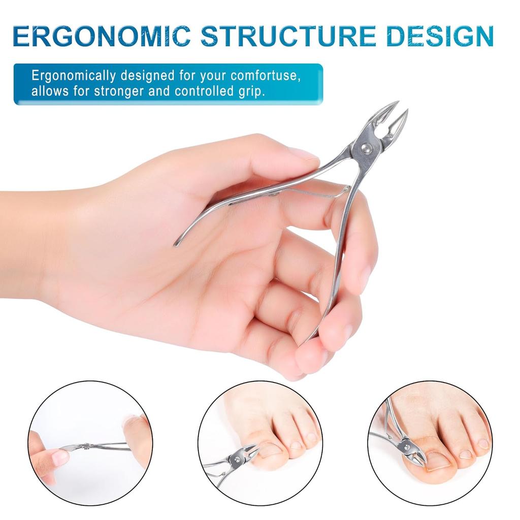 YIKOOLIN Professional Cuticle Trimmer Portable Toe Pliers Cuticle Scissors Manicure Pedicure Tool for Fingernails and Toenails