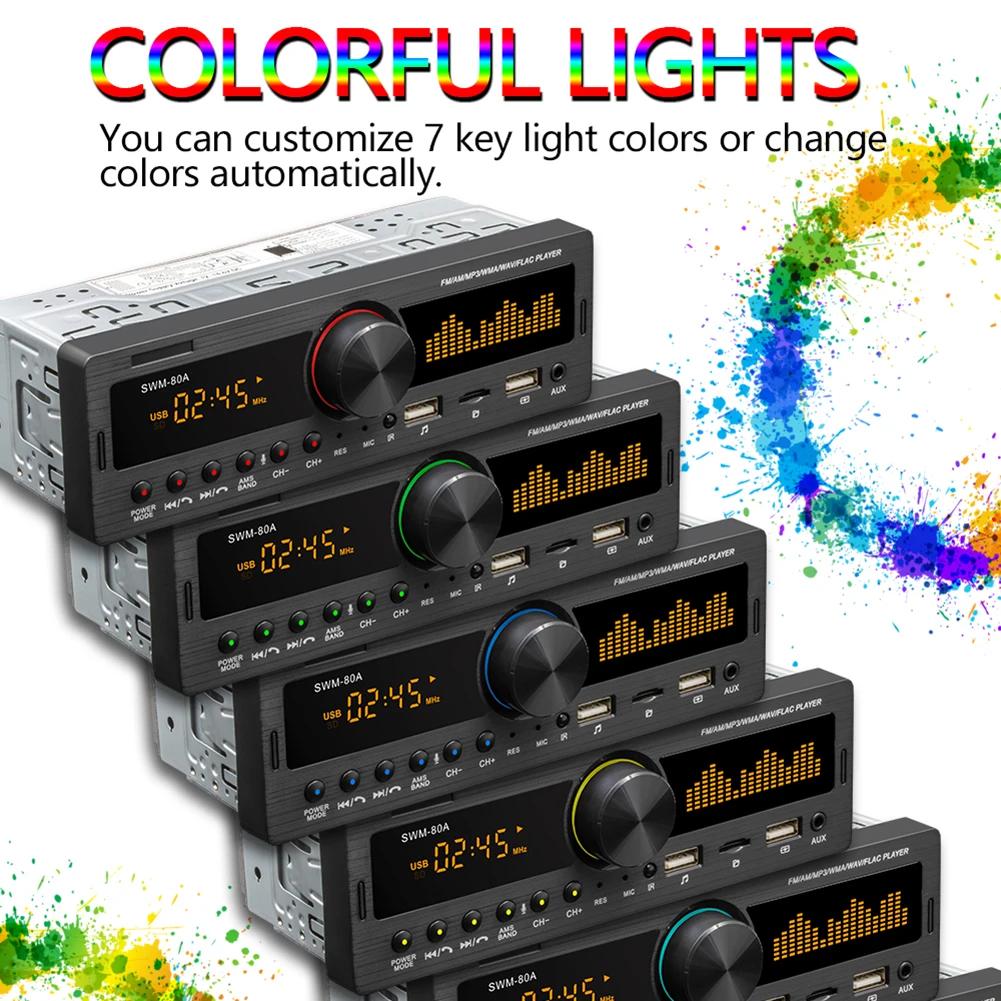 Head Unit Audio Copy AUX FM AM Radio Car Locator Unique SWM-80A 1 DIN Bluetooth-compatible TF USB Parts Portable Car Ornaments