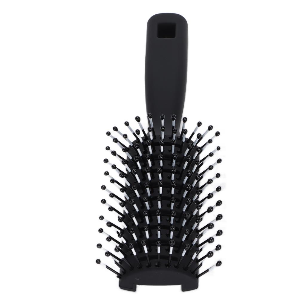 Detangling Hair Brush ABS Anti Static Non Slip Vented Massage Hair Brush with Hanging Hole for Hair CareBlack