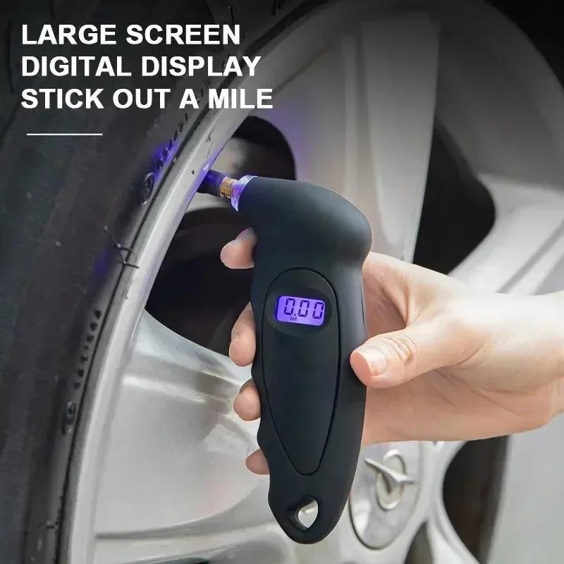 Digital Tire Pressure Gauge - High-Precision LCD Display with Backlight for Accurate Car Tire Monitoring (Professional)