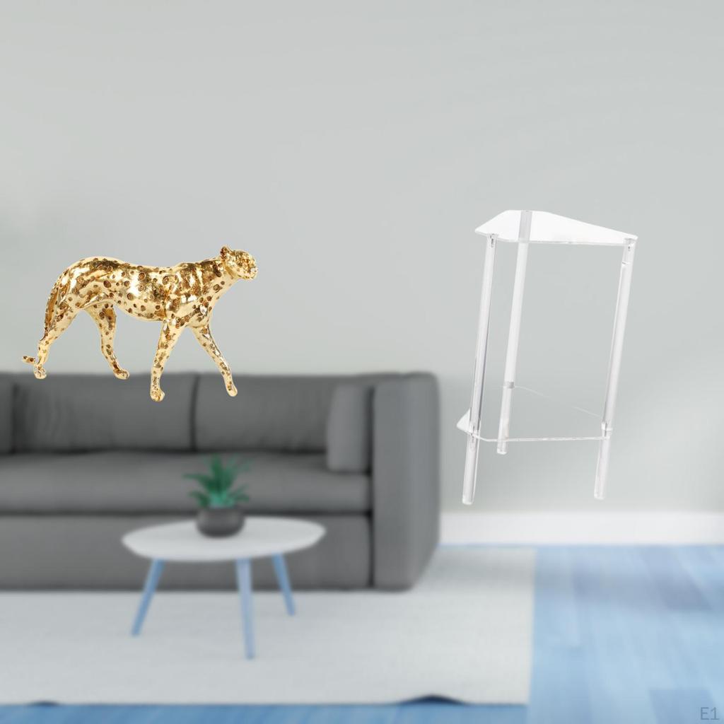 Golden Acrylic Cheetah Tabletop Sculpture Centerpiece Minimalist Bedside Cabinet Ornament for Office