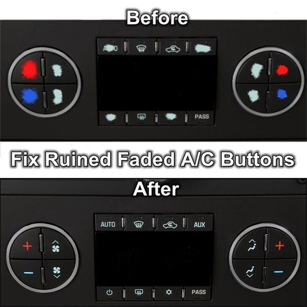 AC Dash Control Button Repair Kit Decal Stickers Replacement For Cheby GMC Buick
