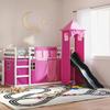 VidaXL Bunk Bed Without Mattress with Slide and Curtains 90x200 Cm 3284193