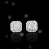 Hui Zhiyi 2023 Bartia Style 925 Silver Simulated One Carat Diamond Pave Earrings