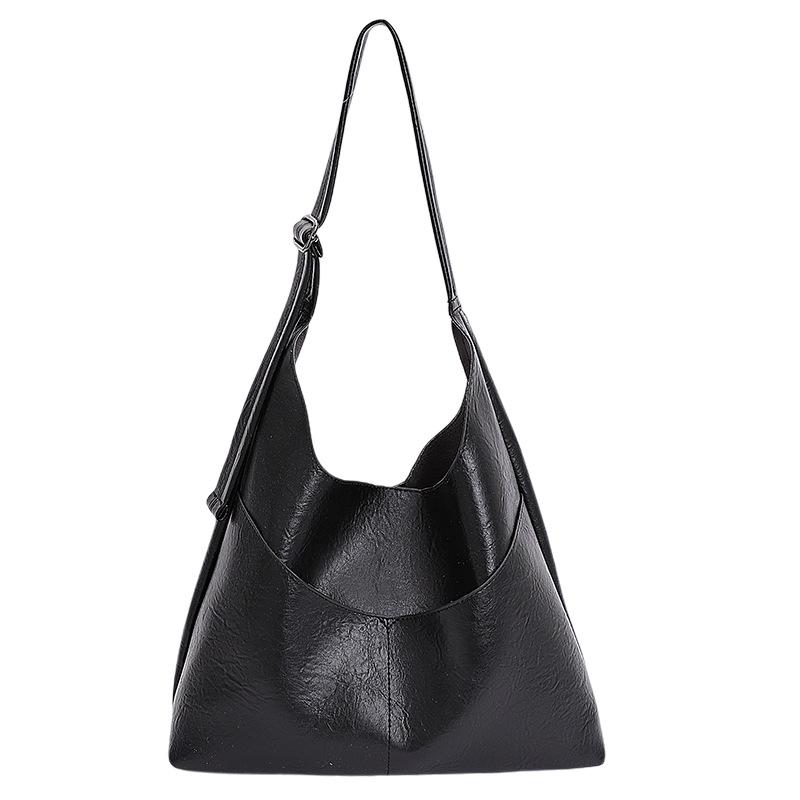 Retro Large-Capacity Textured Shoulder Bag - Women's Fashion Versatile Tote for Autumn/Winter