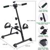 Pedal Exerciser Bike Hand Arm Leg and Knee Peddler Adjustable Fitness Equipment for Seniors, Elderly Home Pedal Exercise Bike for Total Body