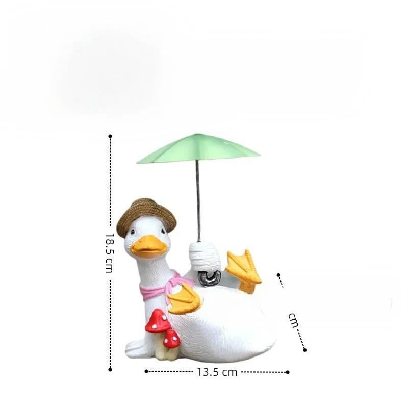 Cute Duck Resin Stand Garden Home Office Decorative Holder As Birthday Festival