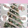 Charming 6.5cm Christmas Ribbon Gift Wrap With Alphabet Print For Holiday Decorating