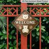 2D Flat, 1pc Vintage Teddy Bear Metal Wall Sign - Cute Bear Themed Retro Room Decor, Aluminum Plaque Suitable for Living Room, Bedroom, Entryway