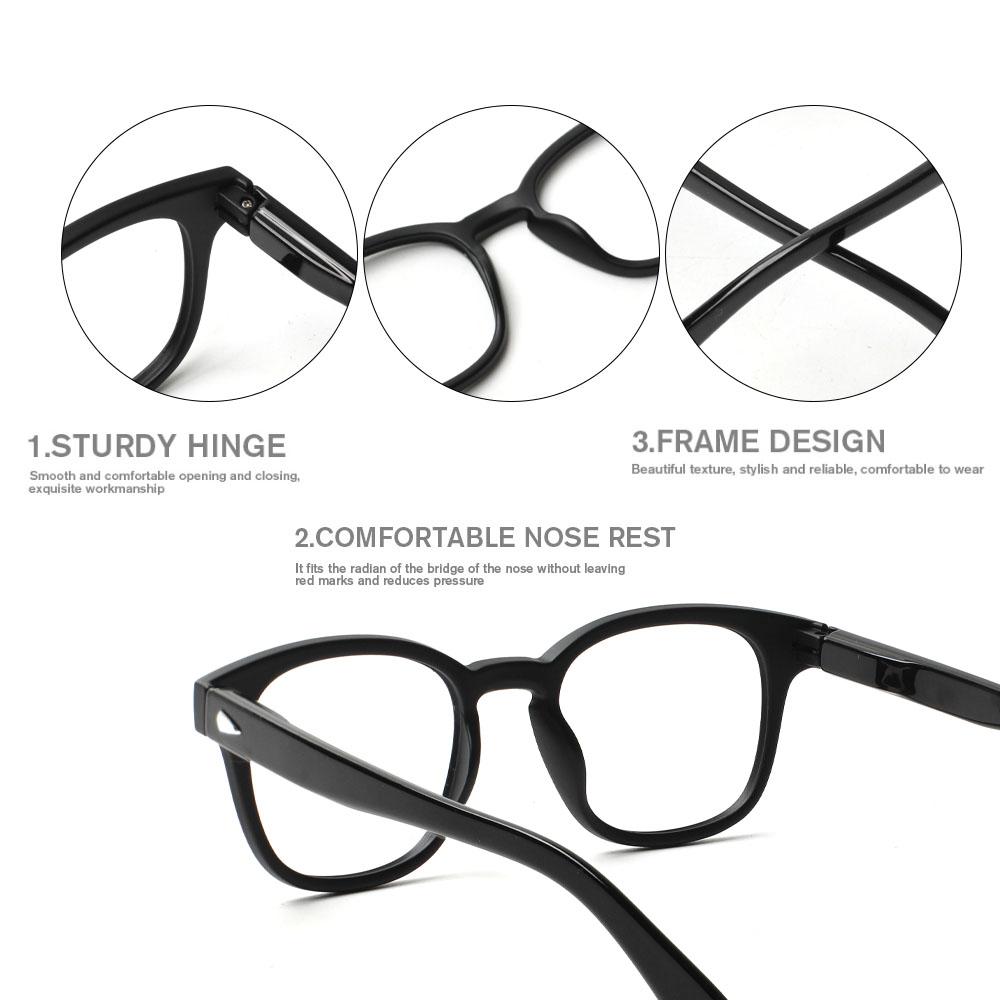 TUREZING Presbyopia Eyeglasse-s Diopter Glasses Blue Light Blocking Men Women Premium Grade Stylish Print Flexible Spring Hinge