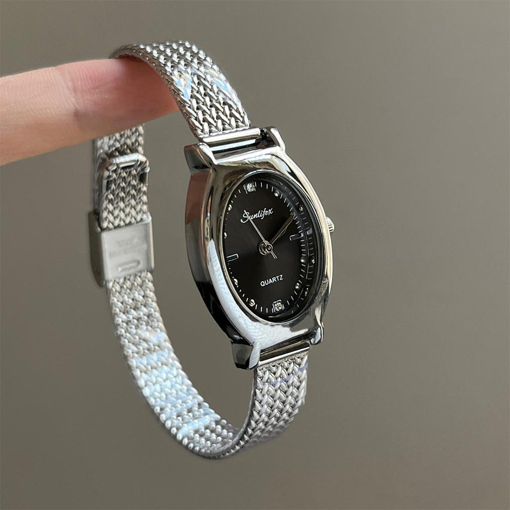 High-End Extravagant Light Luxury Retro Small Gold Watch Premium Oval Watch Schoolgirl