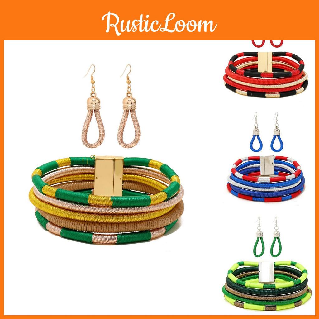 African Flare Jewelry Set With Electroplated Alloy Chains And Celestial Pattern Accessories For Women