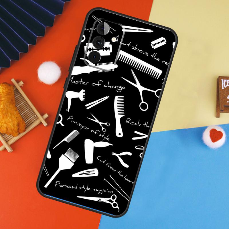 

Hairdresser Barber Scissors Case For Samsung Galaxy A14 A34 A54 A55 A35 A15 A73 A53 A33 A23 A13 A12 A32 A52 A51 Cover Samsung A34 5G