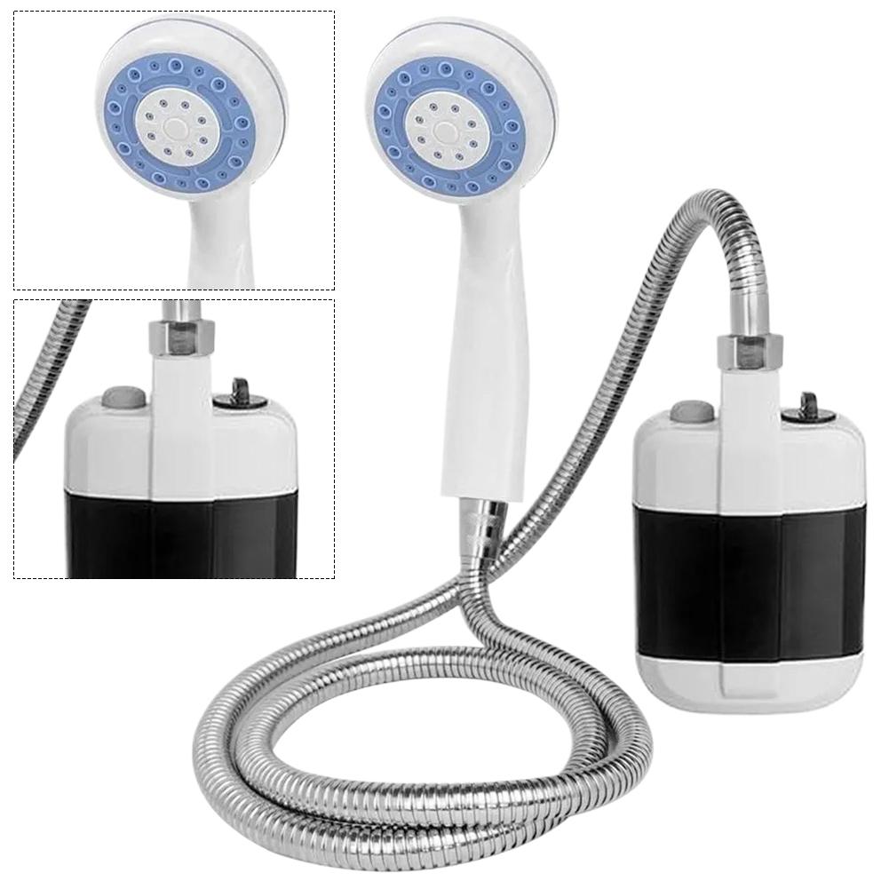Portable Electric Camping Shower Outdoor USB Rechargeable Spray Camp Shower Pump for Hiking Travel Pet Bath Garden Car Cleaning
