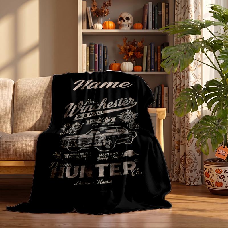 Supernatural Custom Flannel Blankets Soft Warm Cozy Throws for Home Decor Holiday Gifts