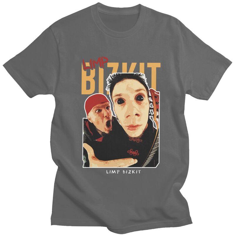Custom Mens Bizkits Heavy Metal Rap Limp T Shirt Short Sleeves Cotton Tshirts Handsome Tshirt Casual Tees Slim Fit Clothes