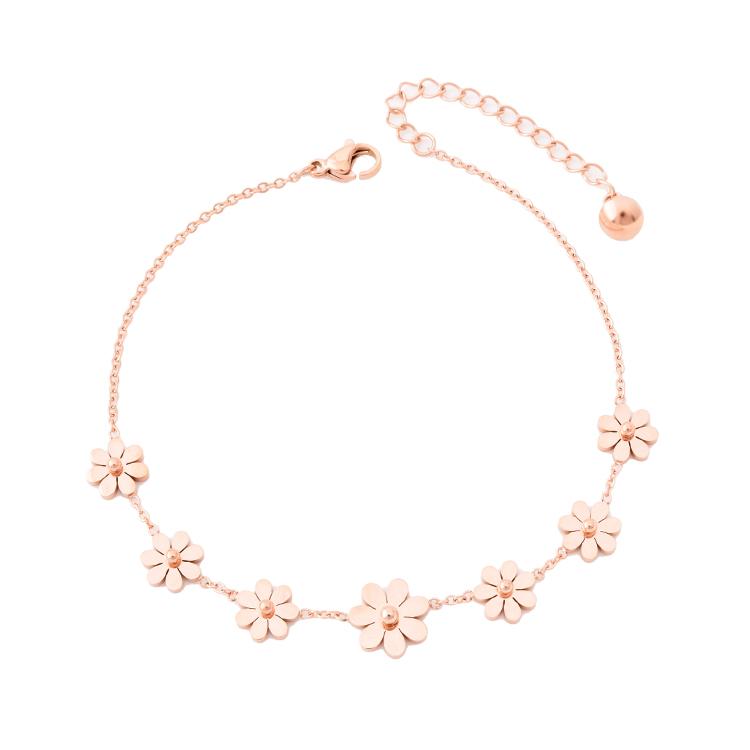 Bransoletka Na Nogę Kostkę Rose Gold