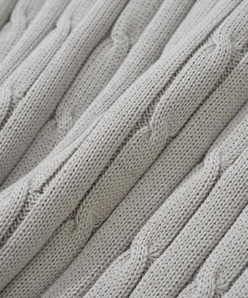 KNITTED [Nitied X Fashion Planet] Cable Round Knit Grey