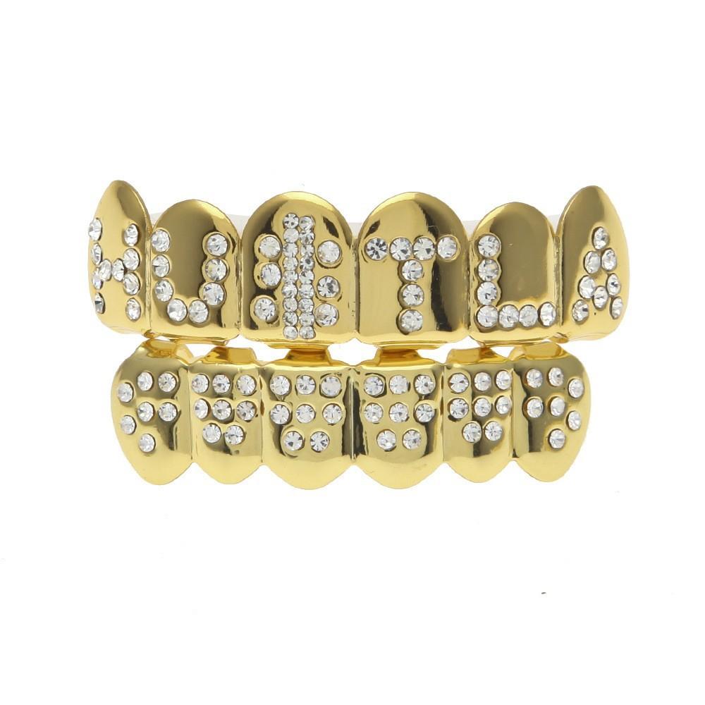 Factory Direct Jewelry Braces Diamond Plated Rap Braces Teeth Grills