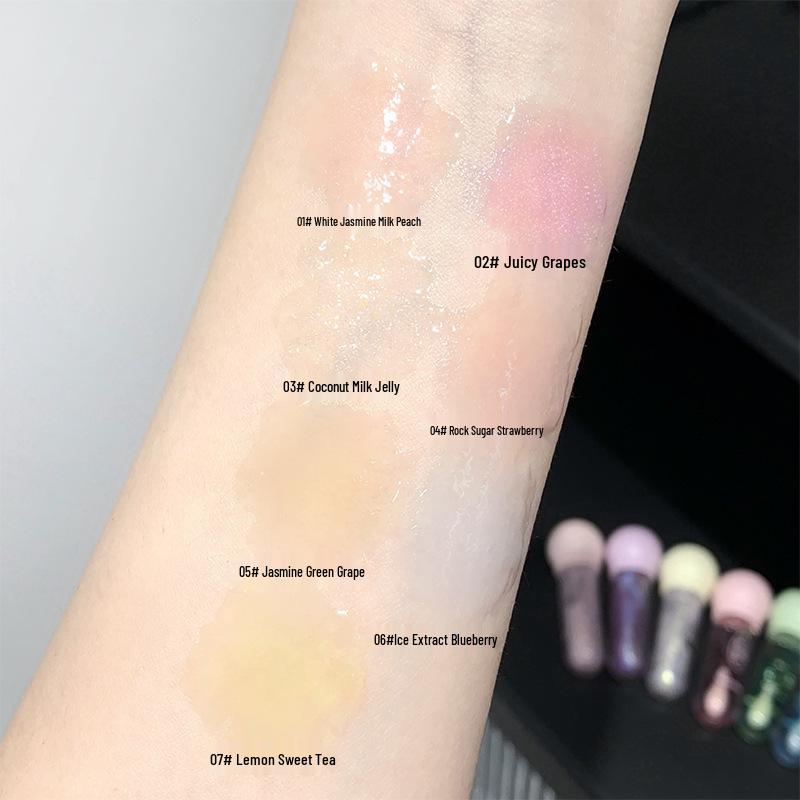 Gegebear Autumn/Winter Hydrating Glitter Lip Oil - Anti-Dryness, Plumping, Shiny Gloss