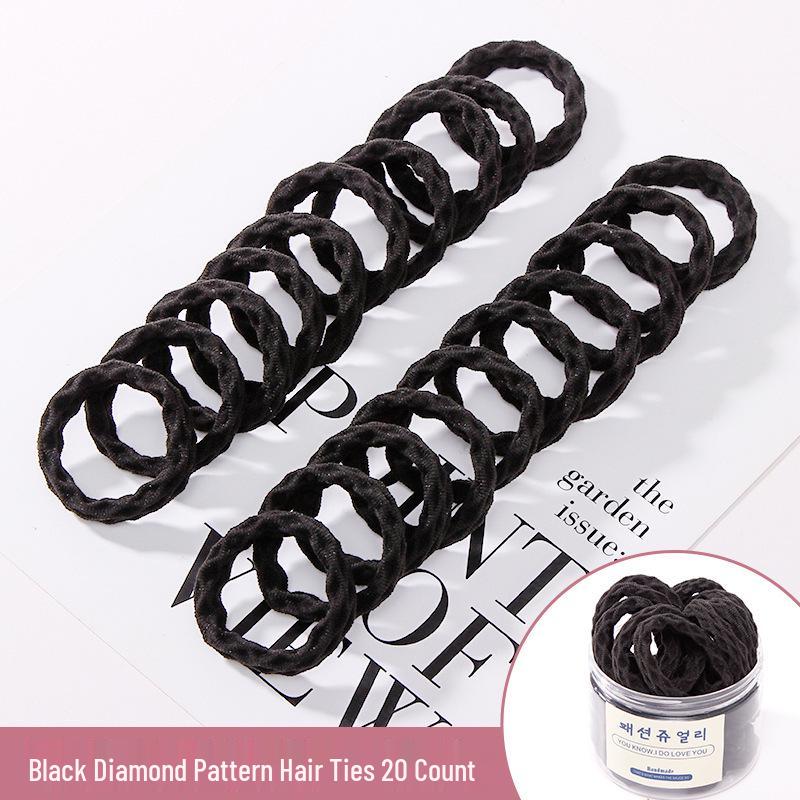 Korean Thickened Seamless Hair Ties: High Elasticity Hair Ropes & Rubber Bands for Women