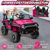 24V Ride On Car Truck with Remote Control & 2 Seater, 4WD/2WD Switchable 400W Powered Ride On Toys with Shovel Spring Suspension