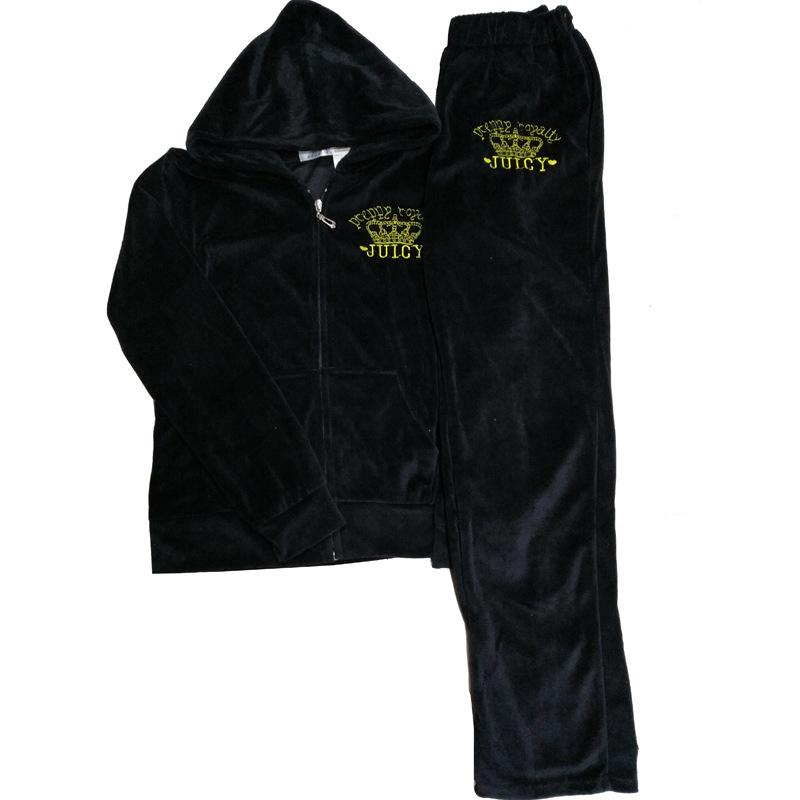 Tenké sametové teplákové soupravy Dámské Zip s kapucí Korejský ležérní základní dvoudílný set topů a kalhot Měkké domácí oblečení Ensemble Femme