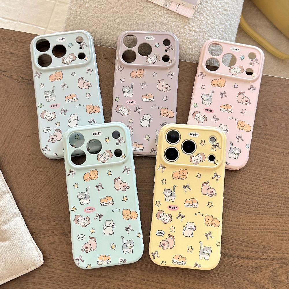 Roztomilý kočičí planetární kryt na telefon pro Apple iPhone 17 Pro Max a iPhone 16 a další modely telefonů