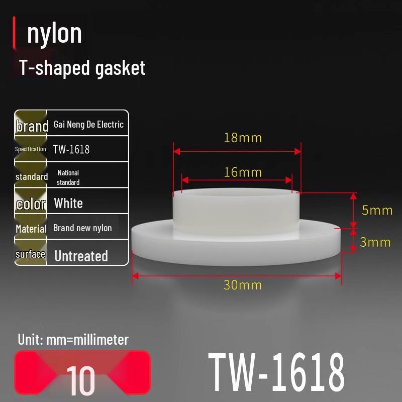 T-förmiger Nylon-Kunststoff-Dichtungsring und Schraubwellenhülse (Für dich: M2-M35)