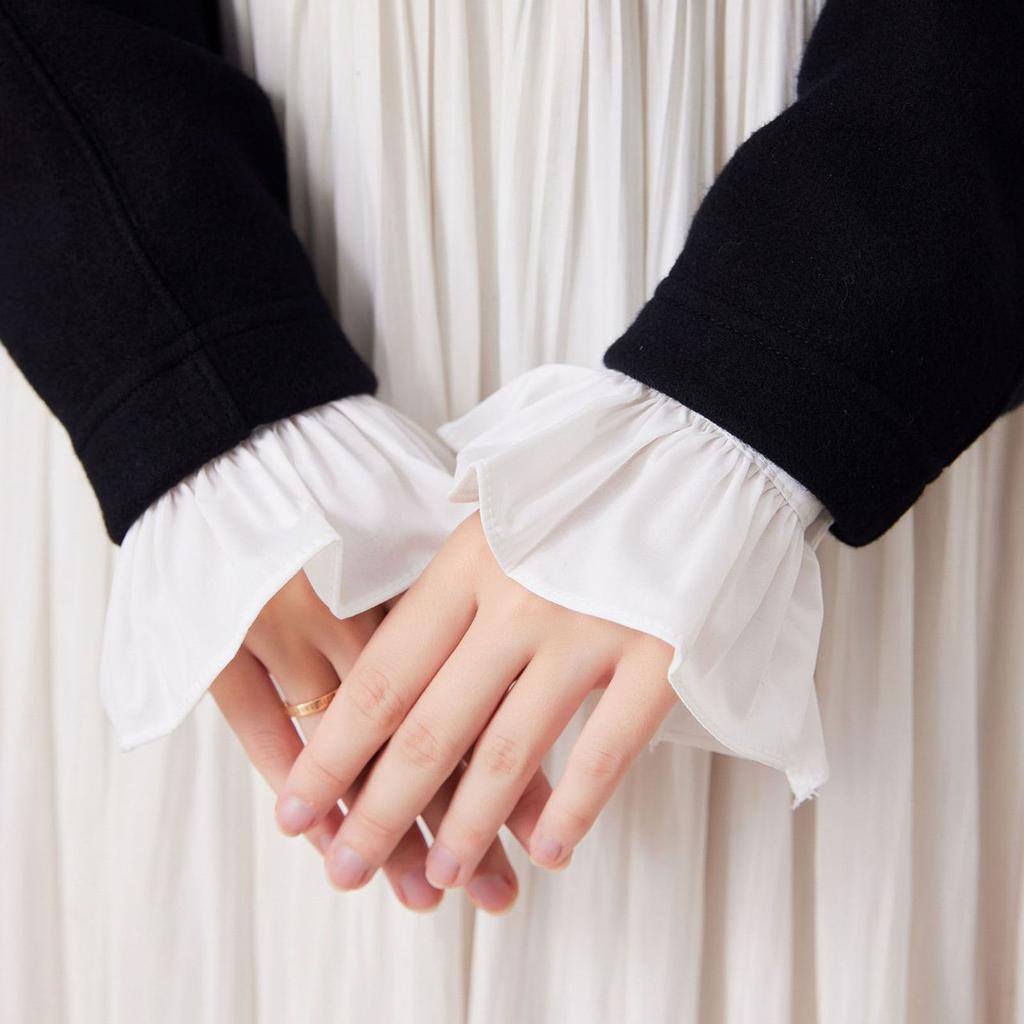 1pair Flower Pattern Sleeves Durability Sleeve Detachable Cuffs Elastic Wild Wrist for Parties and Weddings