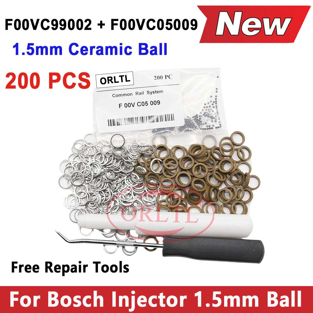 F00VC99002 Diesel Injector Valve Repair Kit Ball F00VC05009 1.50mm Fuel Injector Ball Kit for  Sealing Ring