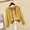 Sweatshirt for Women Oversize Hooded Solid Color Thickened Loose Casual Pullover Long Sleeve Winter Sweatshirt Top