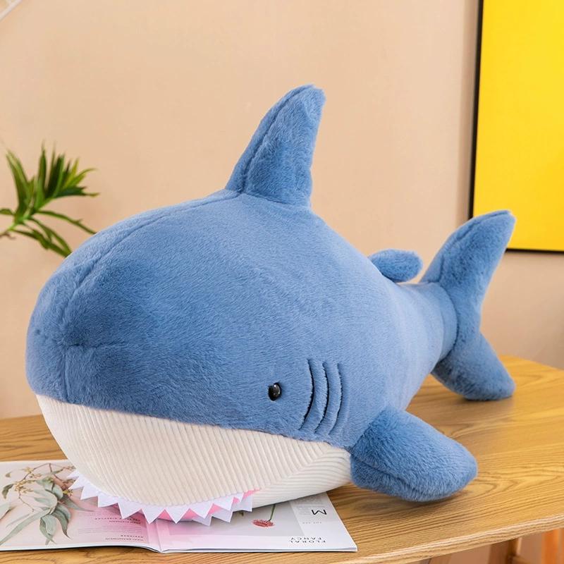 Hot Selling Animal Plush Shark Bed Pillow Comfort Throw Cushion PP Cotton Filling Perfect Companionship Gift Super Soft Plush
