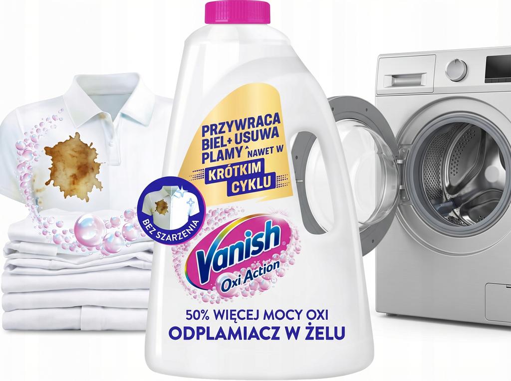 Vanish Oxi Action White Odplamiacz W Żelu 3L