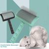 Firm Slicker Brush - Extra Long Pin Brush For Large Dog Pet (Black)
