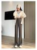 Women's Black High-Waisted Summer Suit Pants - Thin, Floor-Length, Straight, Petite, Narrow, & Wide-Leg Options