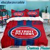 Custom Name 3PCS Pistons Detroit Logo Bedding Set,Including  Duvet Cover And 2pcs Pillowcases Perfect for Bedroom,Dormitory,Fan Christmas Gift