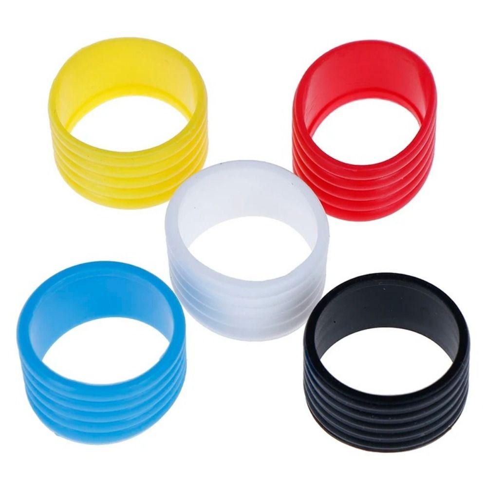 4 Pcs Stretchy Rubber Tennis Racket Grip Sweat-absorbing Racket Handle Rubber Ring  Universal