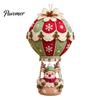 Fabric Sewing Projects for Adults Christmas Hot Air Balloon DIY Kit, 3D Felt Hanging Ornament Santa Family Craft Night Activities Snowman Reindeer