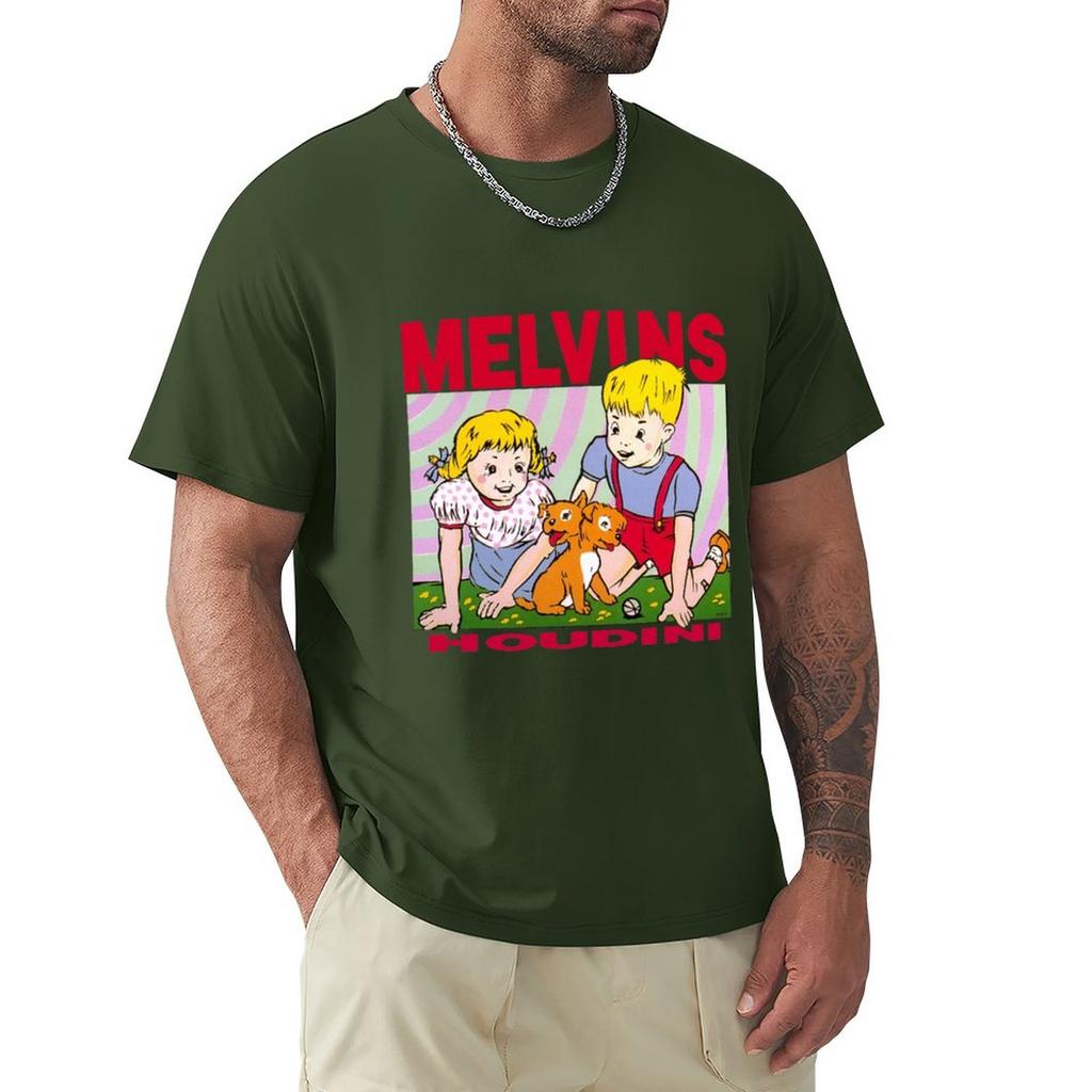 Summer Tee-shirt Black Male Top Tees Summer Tshirt Melvins - Houdini T-Shirt Humor T Shirt Short Sleeve O-neck Brand T-shirt