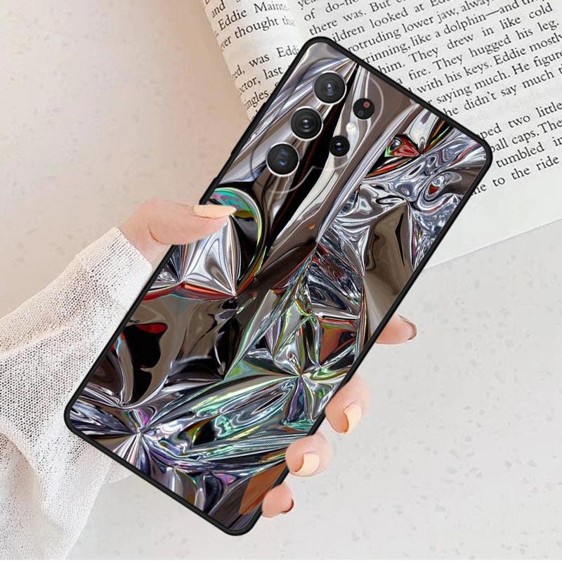 Rainbow Holographic Iridescence Phone Case For Samsung Galaxy S25 S23 S30 S8 S21 S20 FE S24 S22 Note 10 20 Plus lite Ultra